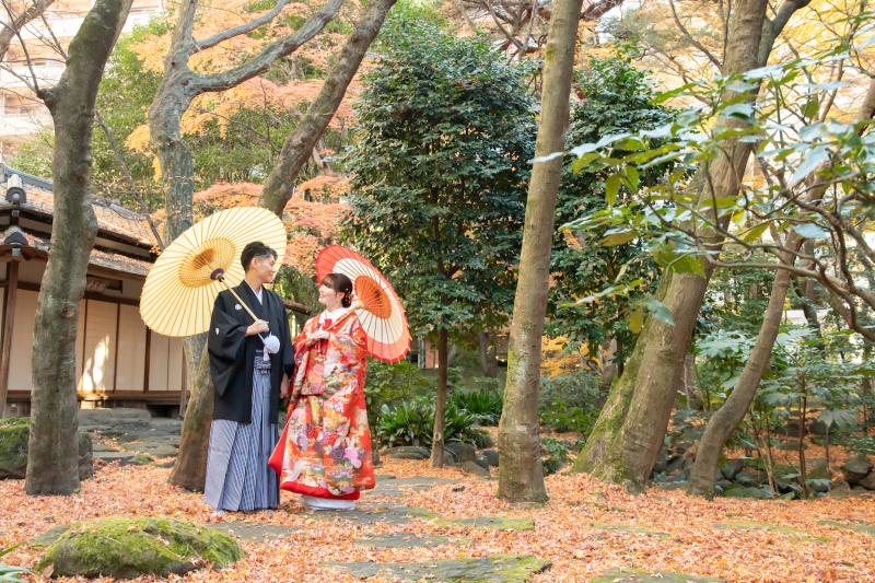 和装アイテム『番傘』を使って撮影です！ 