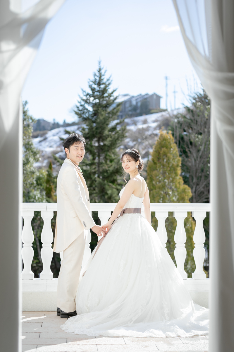 バルコニーにて