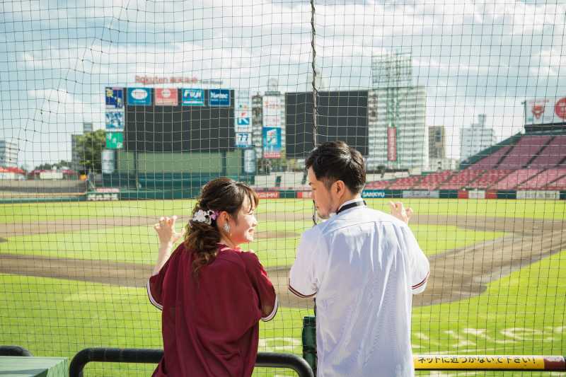 ユニフォームに着替えて