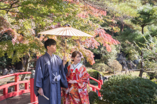 日本庭園　和装撮影