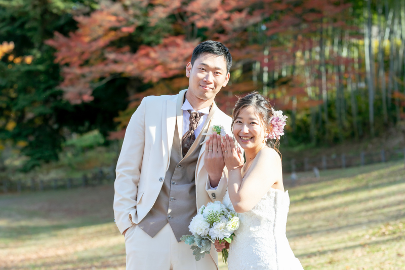 指輪お披露目ショット