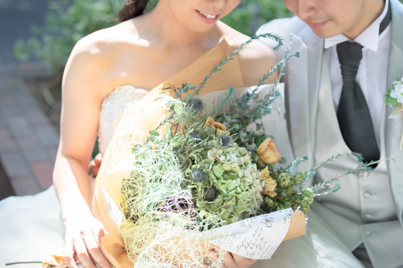 お持ち込みのドライブーケ♡