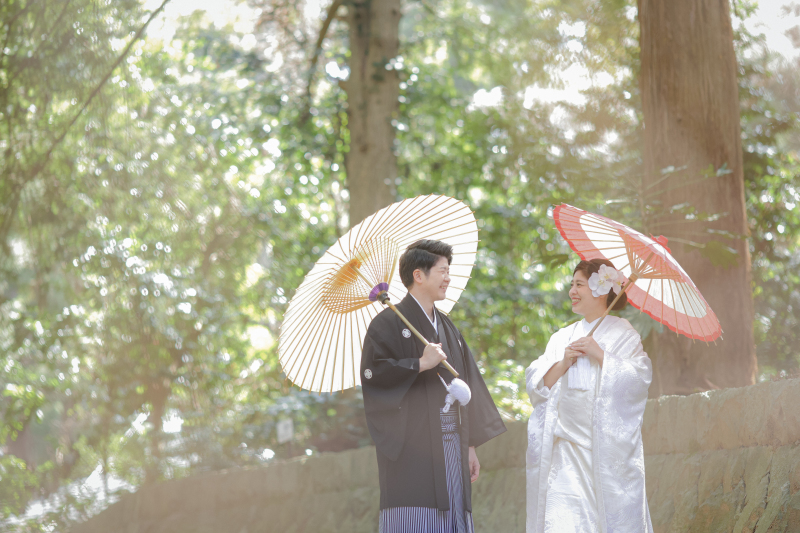 番傘で一層和装らしさを♪