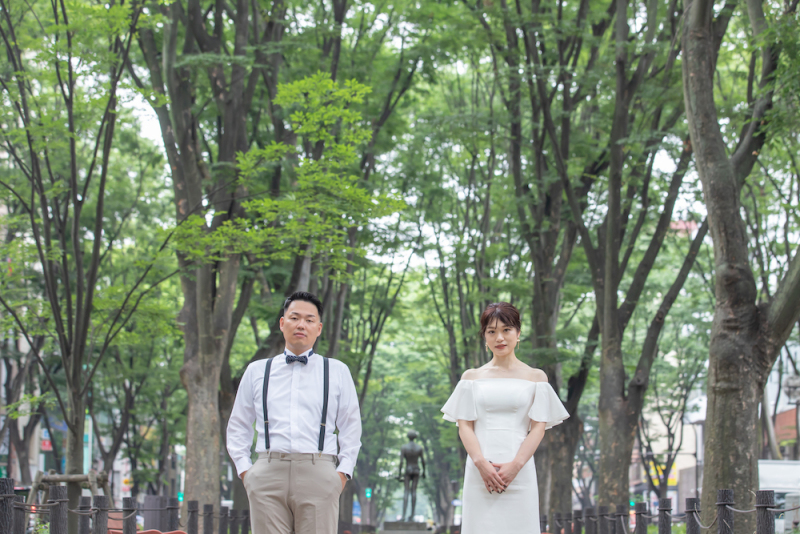 ロケーションを活かしたウェディングフォト♡