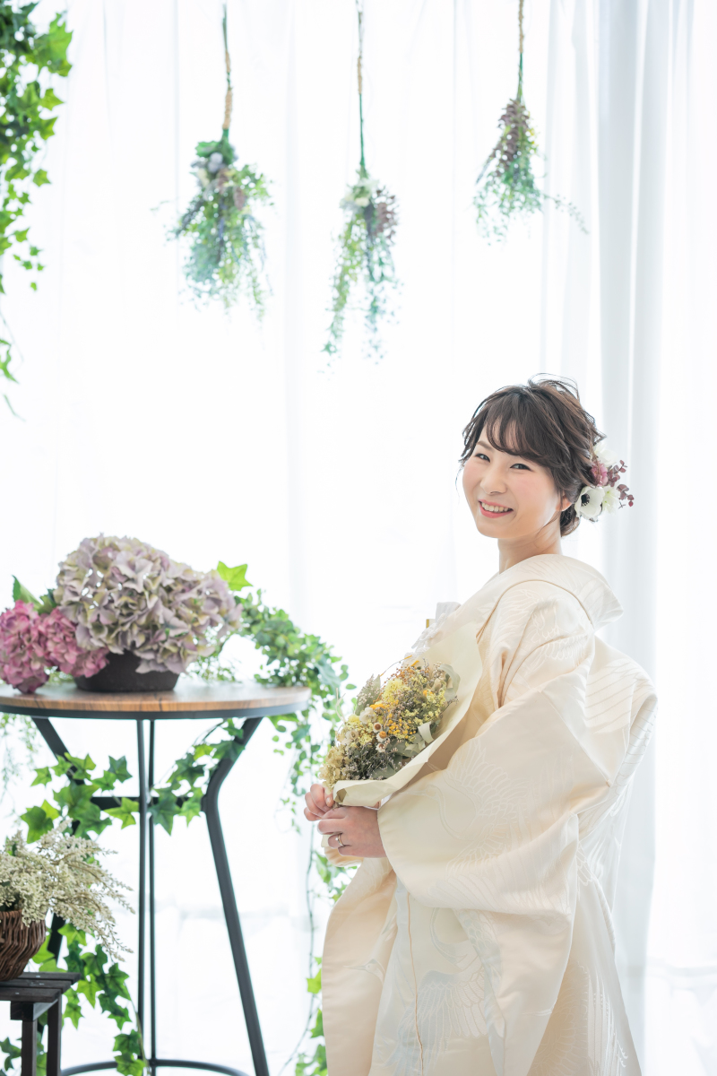 ご新婦様とドライブーケ＊