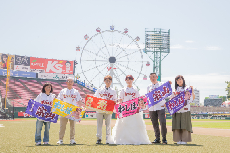 ご家族様との撮影も!押しタオルで思い出の1枚に!