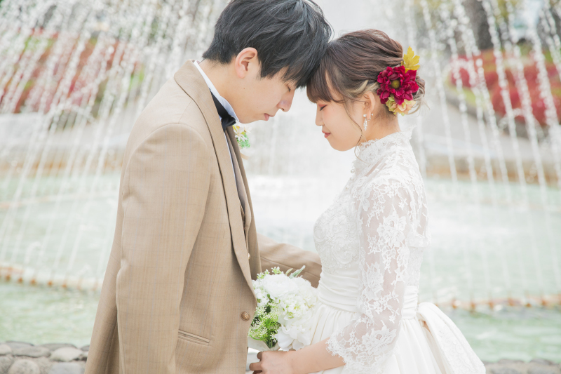 おでこをこっつんこ