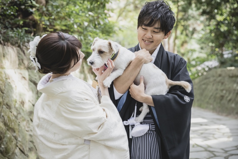 ワンちゃんも一緒に撮影☆