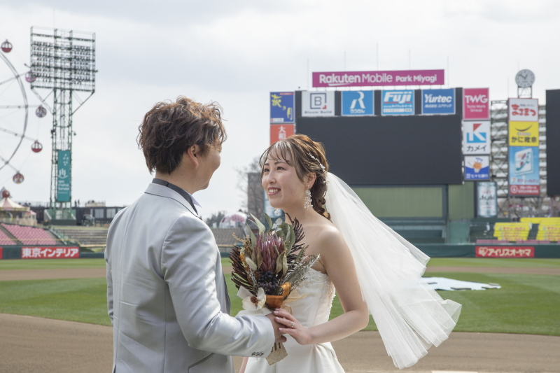 ベールをつけて