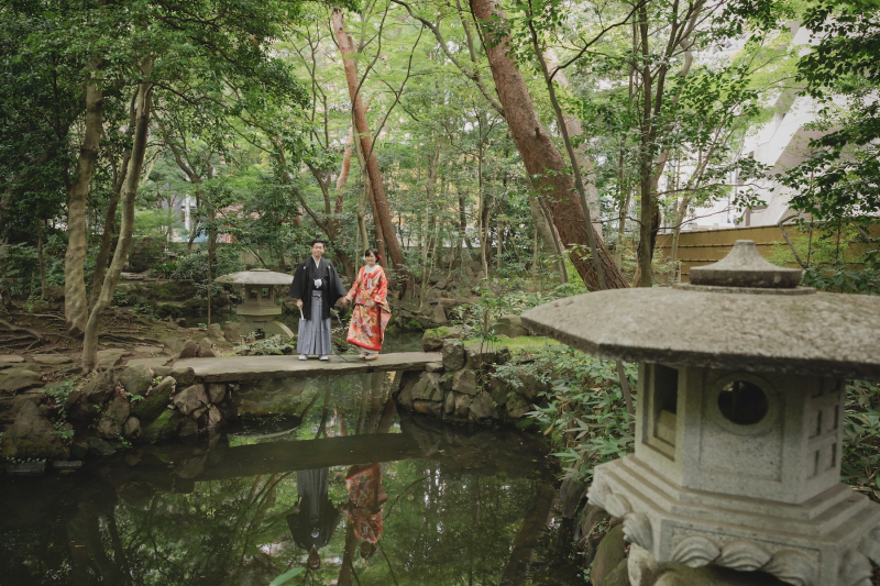 庭園にて