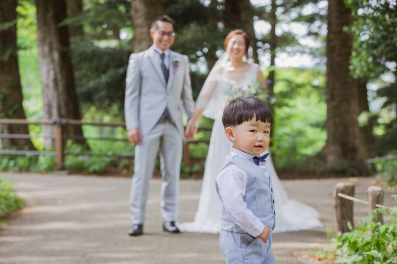 お子様のご登場につい笑顔が♡
