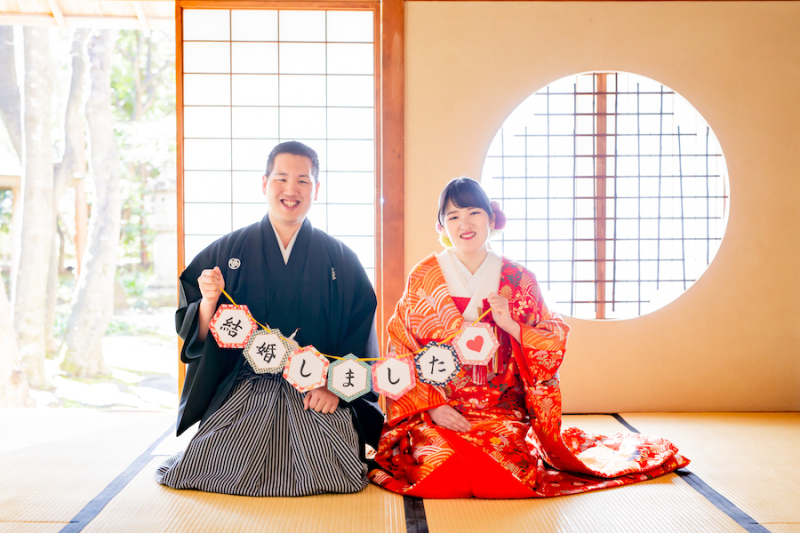 白無垢&色打掛 in 茶室