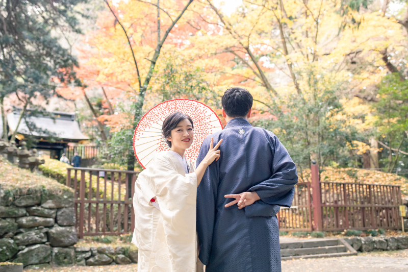 振り向きピース