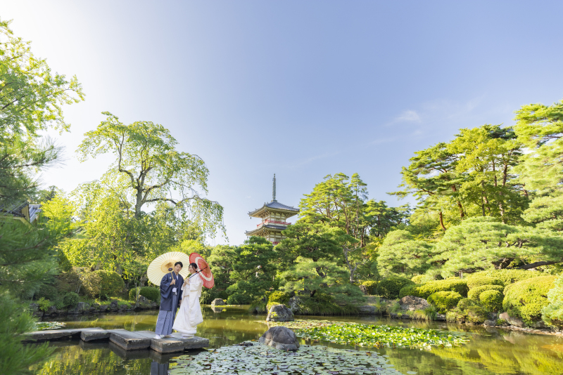 日本庭園×和装 四季を感じながらフォトウェディング♪