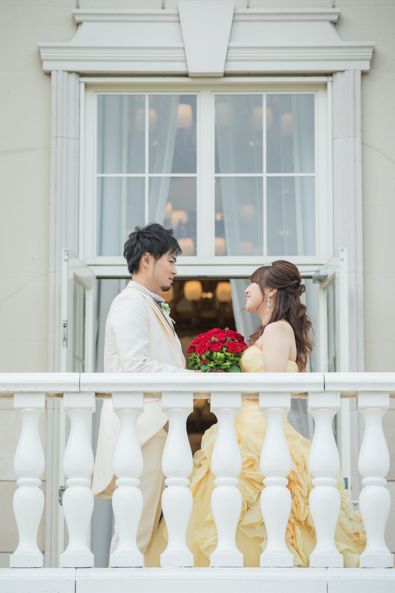 バルコニーにて