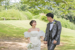 自然の中で撮る野草園フォトウェディング♪