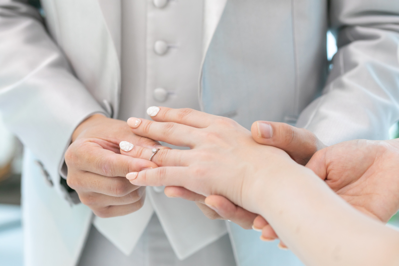 指輪の交換