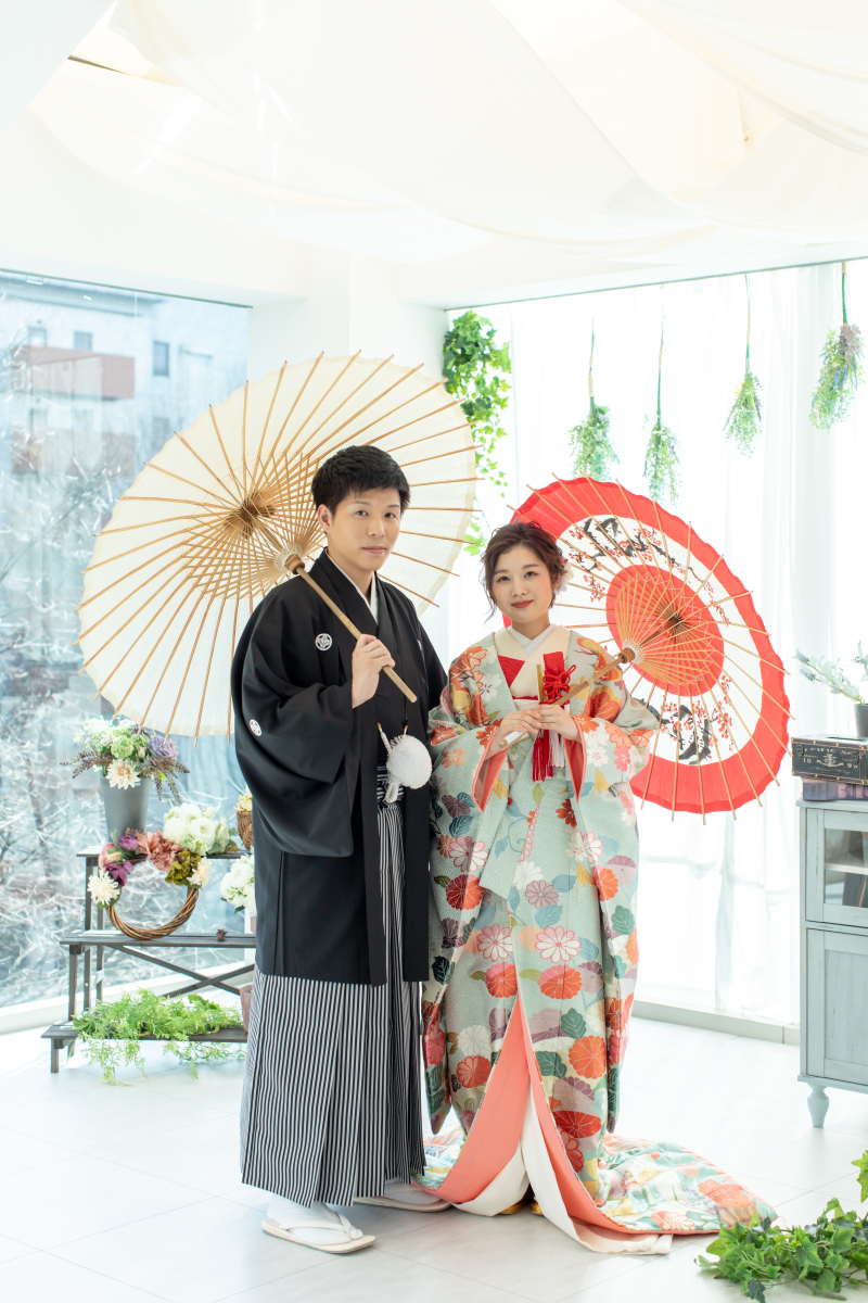 番傘＋全身ショット