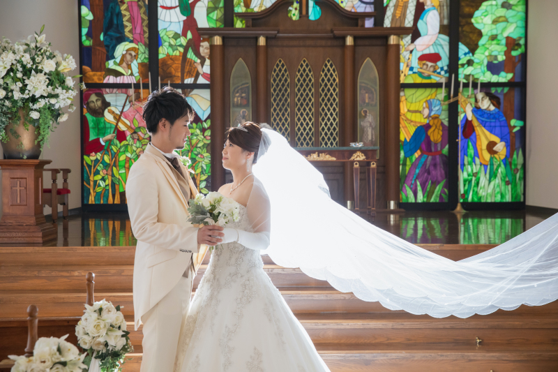 ベールをなびかせて・・・♡