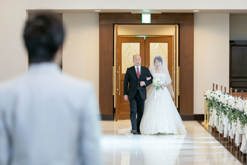 お父様と入場シーン