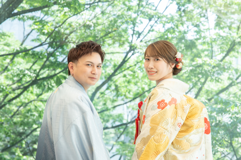 【1着目】スタジオで和装撮影スタート♪
