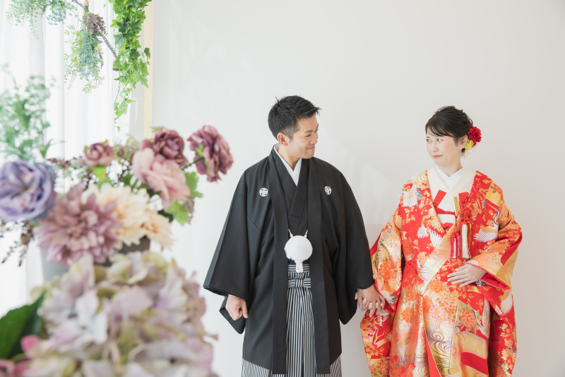 緑とお花に囲まれて