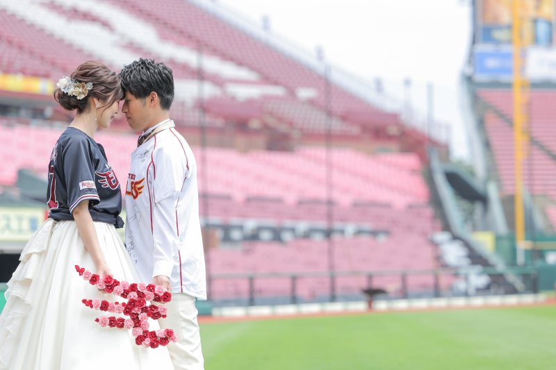 おでこを合わせて