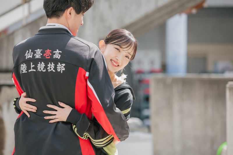 ジャージを着て＊