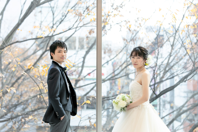 ケヤキをバックに☆