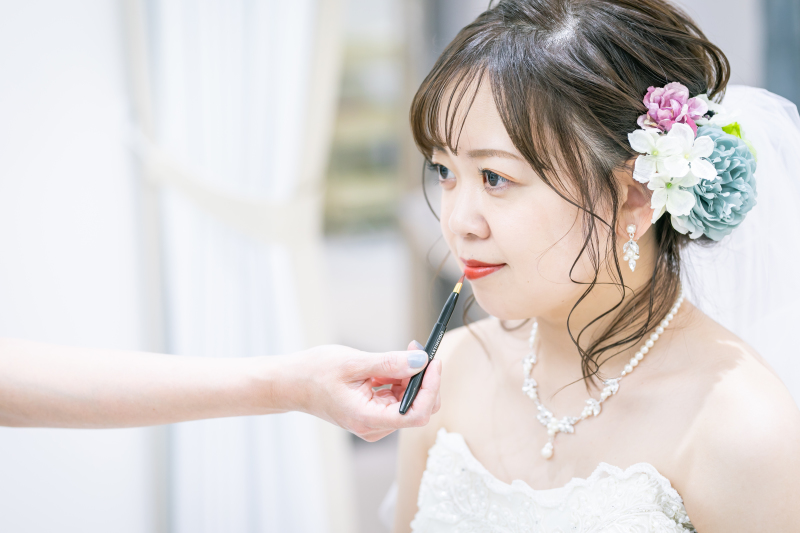 出発前はメイクシーンを・・♡