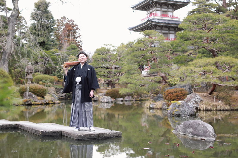 ご新郎様のソロショットで男らしく！