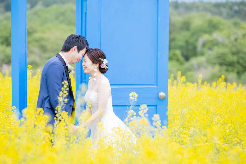 おでこをあわせて