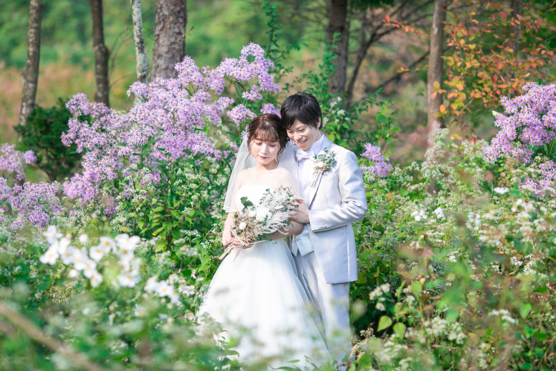 お花に囲まれて・・・♡