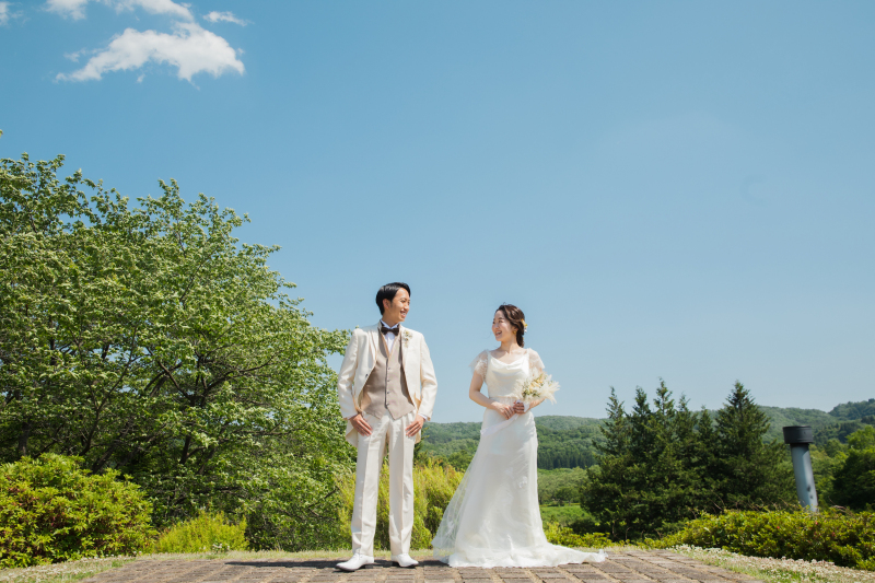 綺麗な青空の下で