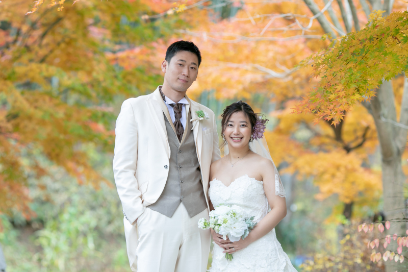 紅葉✖️ドレス