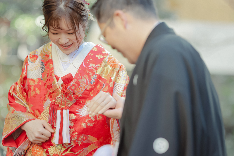 お手を引きつつ撮影開始