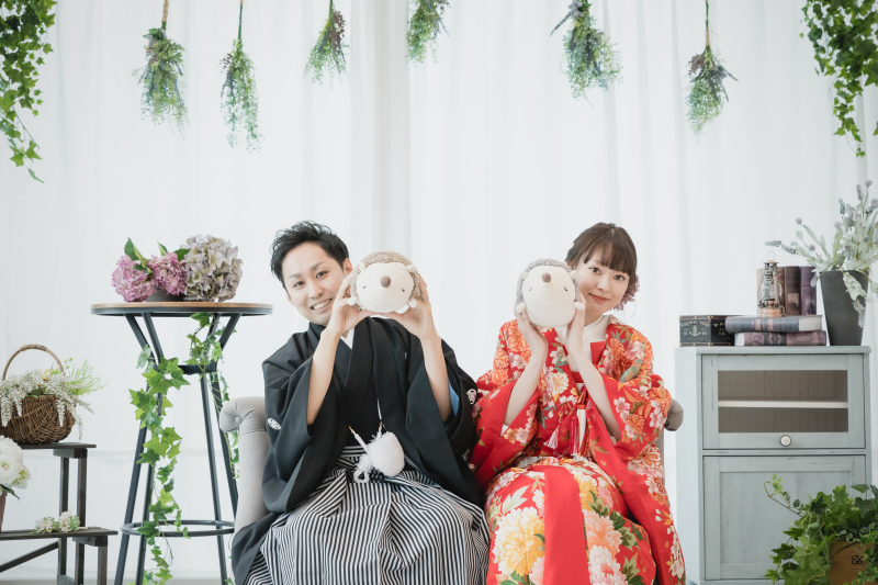 ぬいぐるみと一緒に