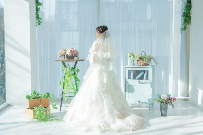 ドレス×ブーケ