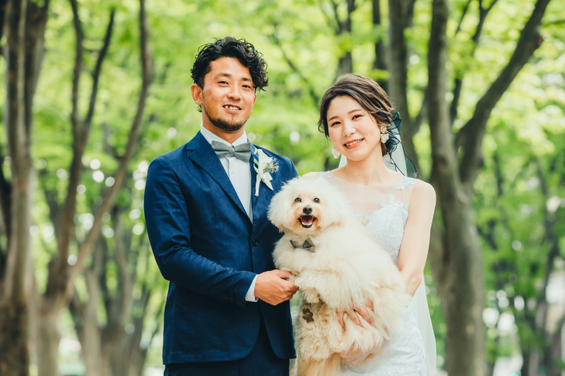 【ペットフォトプラン】大切なペットと一緒に♪洋装ロケーションフォト!(ヘアメイク・移動費・申請費・全データ付き)