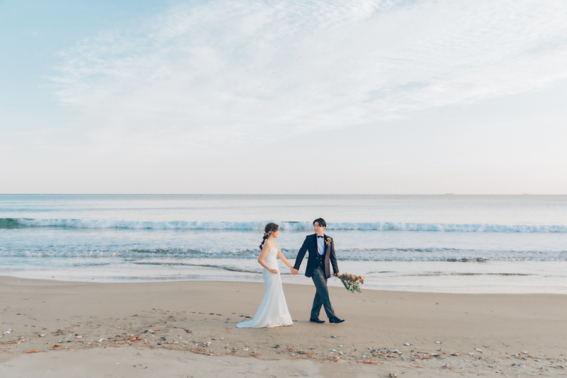 【七ヶ浜ロケーションフォト】フォトジェニックな撮影を！選べる夕景も◎（ヘアメイク・移動費・申請費・全データ150cut付き!）