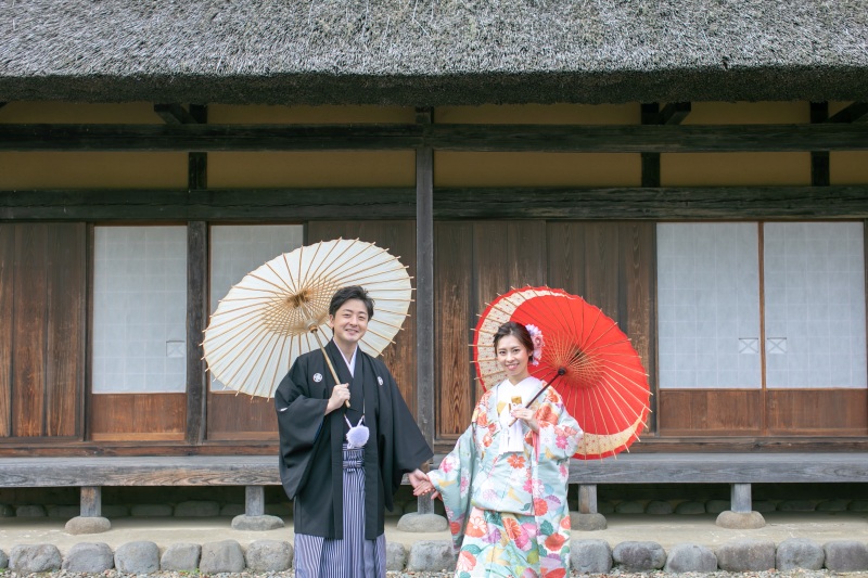 【みちのく杜の湖畔公園ロケーションフォト】和装&洋装セットの2着プラン!(ヘアメイク・移動費・申請費・全データ付き)