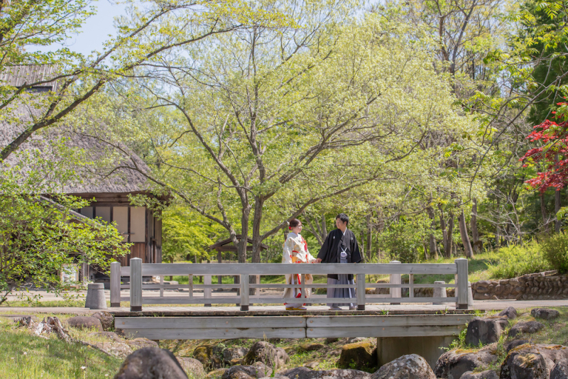【みちのく杜の湖畔公園ロケーションフォト】和装／自然と昔ながらの街並みと♪（ヘアメイク・移動費・申請費・全データ150cut）