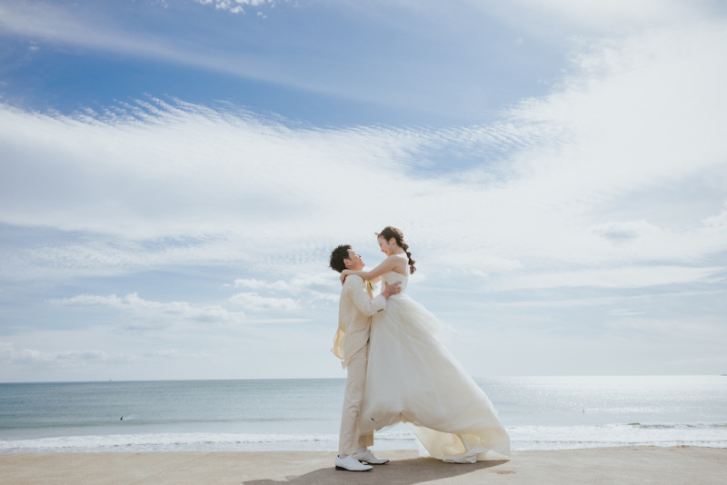 【七ヶ浜ロケーションフォト】フォトジェニックな撮影を！選べる夕景も◎（ヘアメイク・移動費・申請費・全データ150cut付き!）