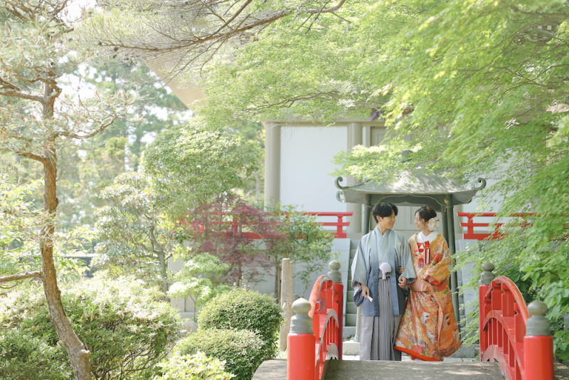 【和ロケ×洋スタジオ】わがまま叶える2スタイル撮影♡日本感じる場所で和装&明るい日差しのスタジオで洋装(ヘアメイク・全データ付)