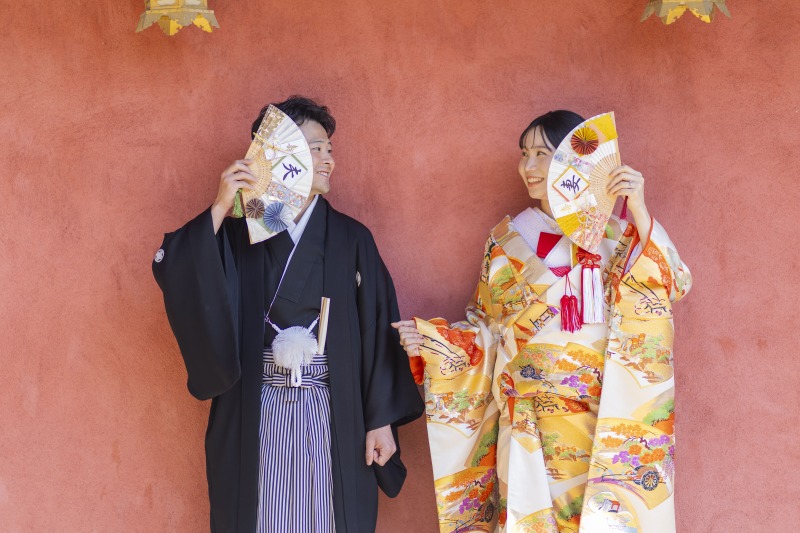 夫婦扇子からチラッと