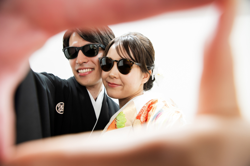 サングラスを使って♡