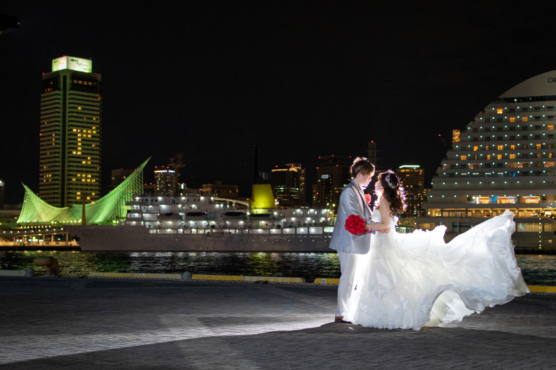 【洋装】ナイトロケーション撮影