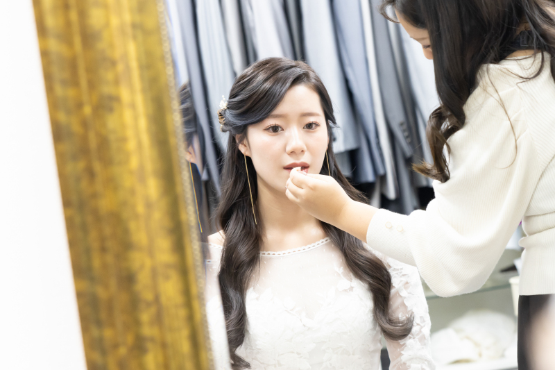 新婦様お支度ショット