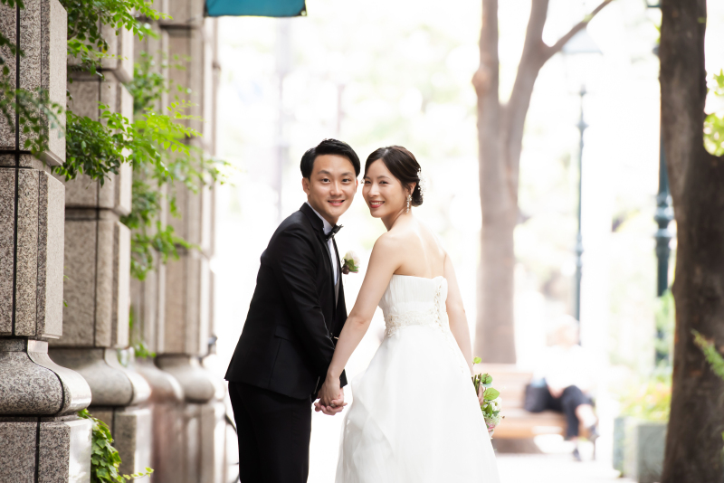 振り返るおふたりが可愛い♡