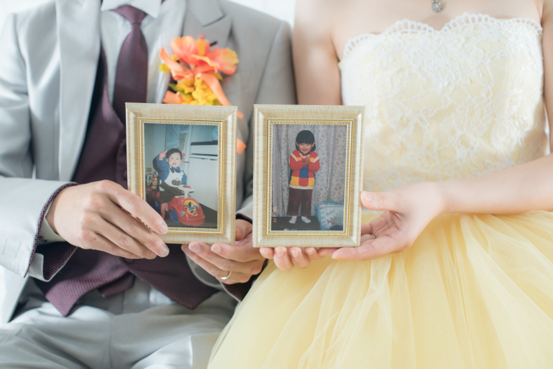 幼少期のお写真も撮影小物に☆